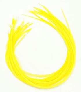 Jaune citron uni - plumes fines pour cheveux