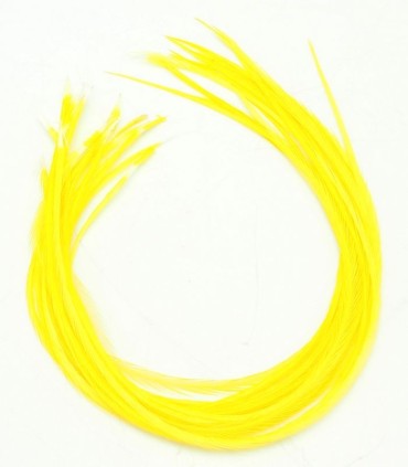 Jaune citron uni - plumes fines pour cheveux