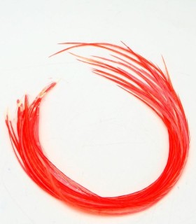 Corail fluo uni - plumes fines pour cheveux