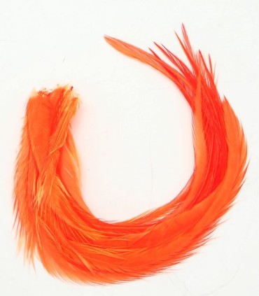 Orange très puissant, tirant sur le rouge
Plumes naturelles à fixer dans les cheveux comme des extensions
de 20 à 35 cm de long,