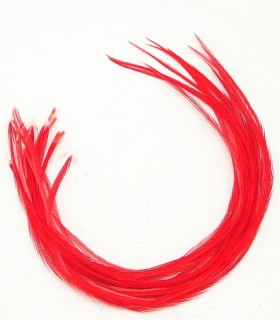 Rouge pur - plumes fines pour cheveux