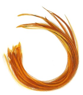 Bronze uni - plumes fines pour cheveux