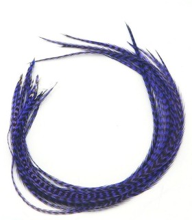 Violet profond rayé - plumes fines pour cheveux