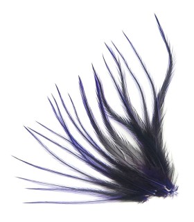 Violet profond ligne - Plumes courtes pour cheveux