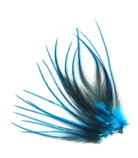 Bleu profond ligne - Plumes courtes pour cheveux