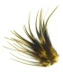 Un brun aux reflets dorés, qui pourrait s'appeler miel-moutarde
Plumes naturelles à fixer dans les cheveux comme extensions
de l