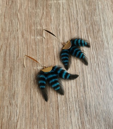 Boucles d'oreilles Focus - Bleu profond