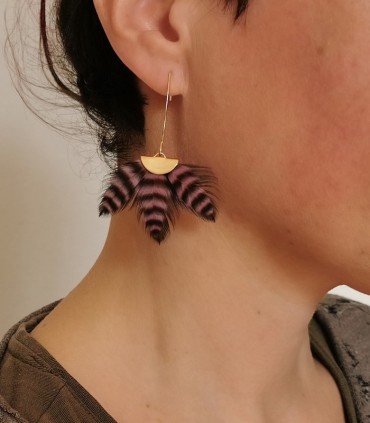 Boucles d'oreilles Focus - Rose tendre