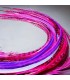Lot de plumes naturelles à fixer dans les cheveux comme des extensions - mix coloris rose violet