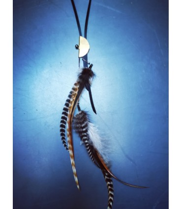 Sautoir en plumes naturelles - Collection Ethologos