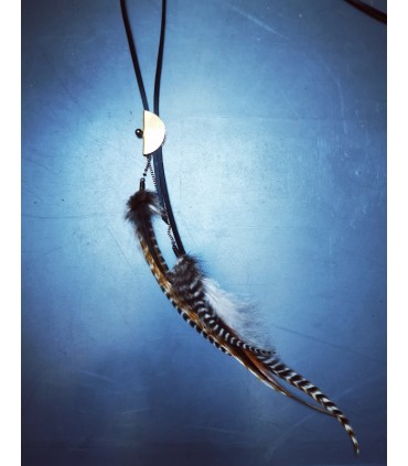 Sautoir en plumes naturelles - Collection Ethologos