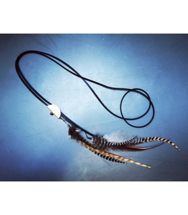 Sautoir en plumes naturelles - Collection Ethologos