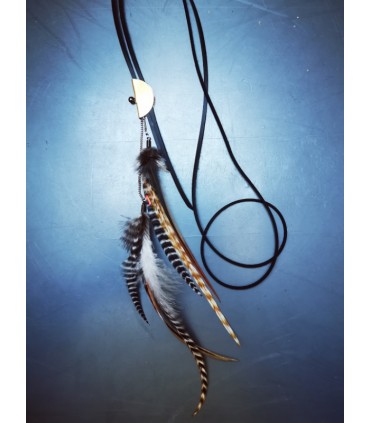 Sautoir en plumes naturelles - Collection Ethologos