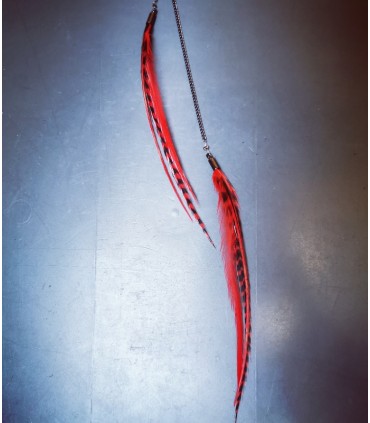 Bijou de cheveux en plumes naturelles - collection Foly