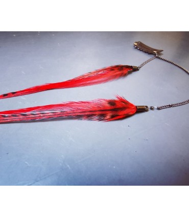 Bijou de cheveux en plumes naturelles - collection Foly