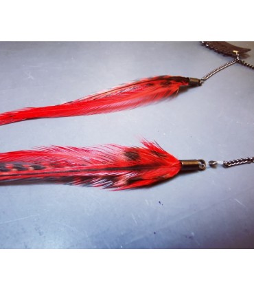 Bijou de cheveux en plumes naturelles - collection Foly