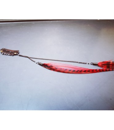 Bijou de cheveux en plumes naturelles - collection Foly