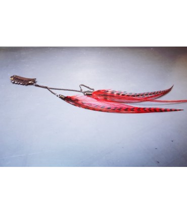 Bijou de cheveux en plumes naturelles - collection Foly