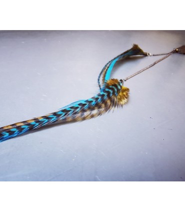 Bijou de cheveux en plumes naturelles - collection Nui