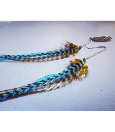 Bijou de cheveux en plumes naturelles - collection Nui