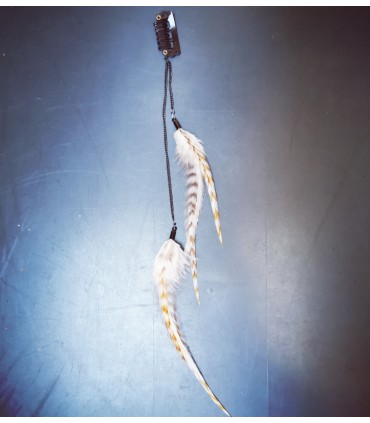 Bijou de cheveux en plumes naturelles - collection Sibery