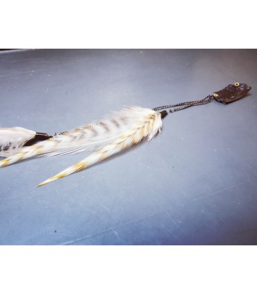 Bijou de cheveux en plumes naturelles - collection Sibery
