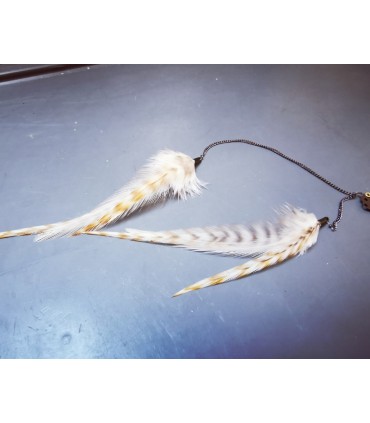 Bijou de cheveux en plumes naturelles - collection Sibery