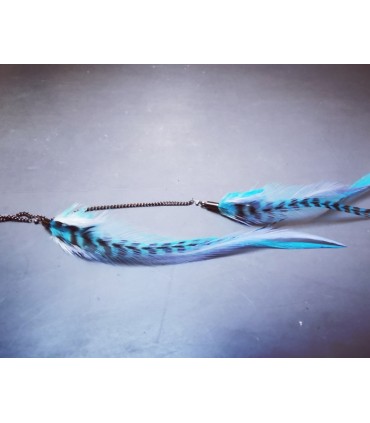 Bijou de cheveux en plumes naturelles - collection Venweg