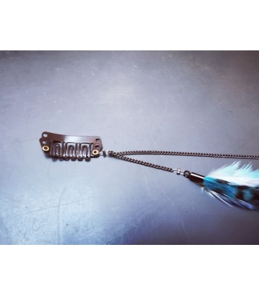 Bijou de cheveux en plumes naturelles - collection Venweg