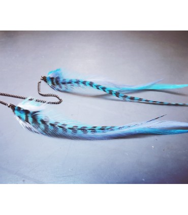 Bijou de cheveux en plumes naturelles - collection Venweg