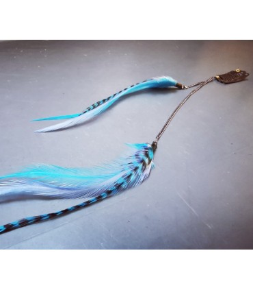 Bijou de cheveux en plumes naturelles - collection Venweg