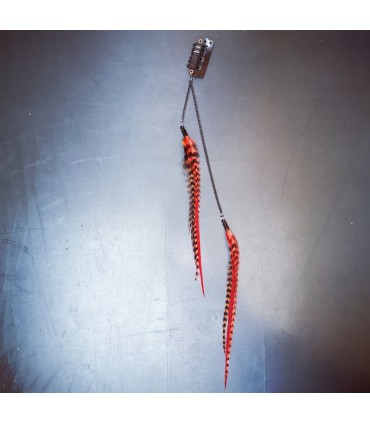 Bijou de cheveux en plumes naturelles - collection Kamishibaï