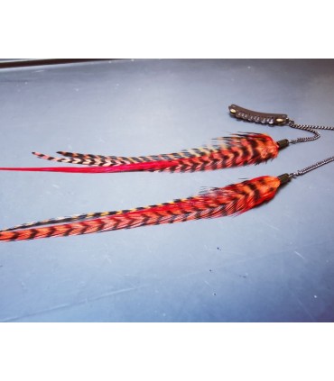 Bijou de cheveux en plumes naturelles - collection Kamishibaï