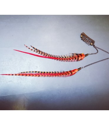 Bijou de cheveux en plumes naturelles - collection Kamishibaï