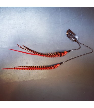 Bijou de cheveux en plumes naturelles - collection Kamishibaï