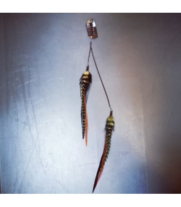 Bijou de cheveux en plumes naturelles - collection Quid