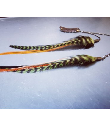 Bijou de cheveux en plumes naturelles - collection Quid