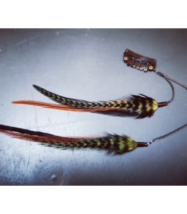 Bijou de cheveux en plumes naturelles - collection Quid