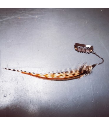 Bijou de cheveux en plumes naturelles - collection Ethologos