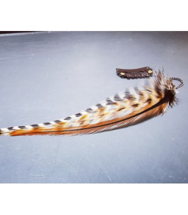 Bijou de cheveux en plumes naturelles - collection Ethologos