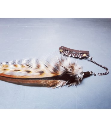 Bijou de cheveux en plumes naturelles - collection Ethologos