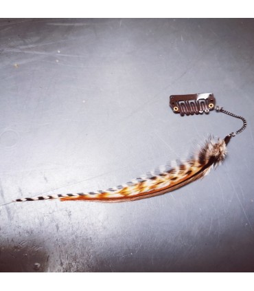 Bijou de cheveux en plumes naturelles - collection Ethologos