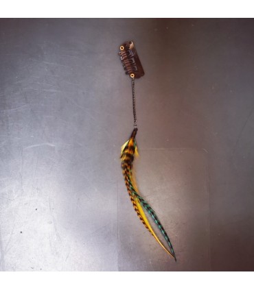 Bijou de cheveux en plumes naturelles - collection Greenwitch