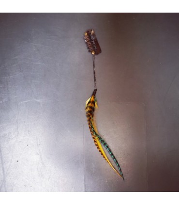 Bijou de cheveux en plumes naturelles - collection Greenwitch