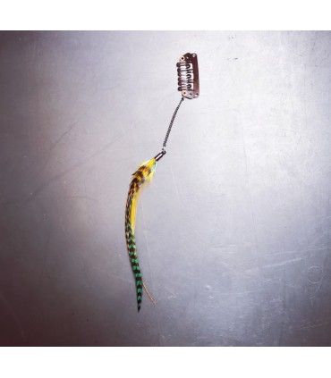 Bijou de cheveux en plumes naturelles - collection Greenwitch