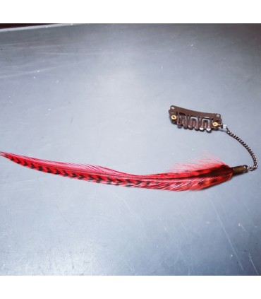 Bijou de cheveux en plumes naturelles - collection Foly