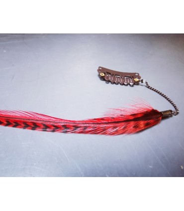 Bijou de cheveux en plumes naturelles - collection Foly