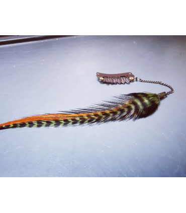 Bijou de cheveux en plumes naturelles - collection Quid
