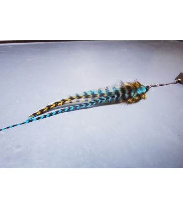 Bijou de cheveux en plumes naturelles - collection Nui