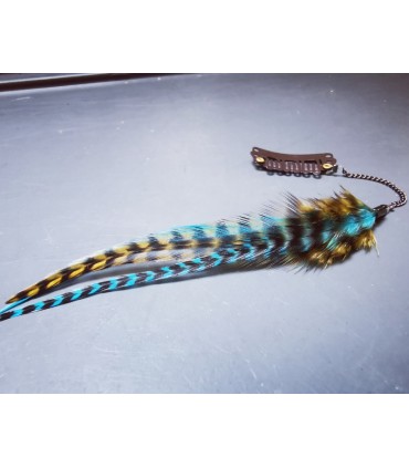 Bijou de cheveux en plumes naturelles - collection Nui